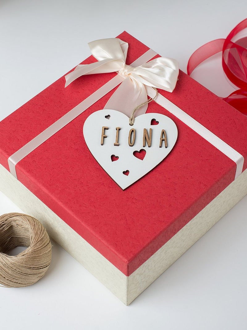 Cœur de Noël personnalisable en bois Blanc - Kiabi