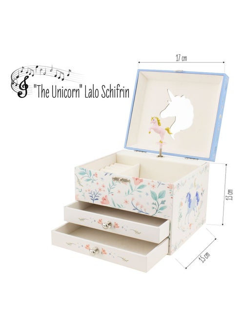 Coffre à bijoux musical Licorne - Kiabi