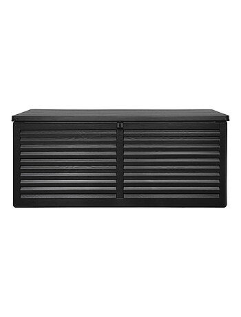 Coffre à coussins Dubrovnik - Coffre à coussins, plastique, noir, 146,5 x 61 x 64,5 cm, 490 L