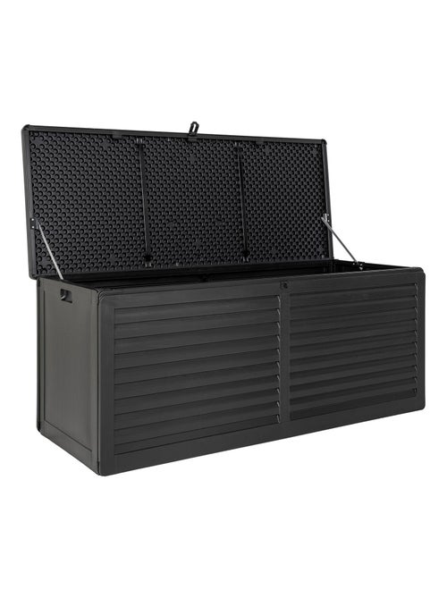 Coffre à coussins Dubrovnik - Coffre à coussins, plastique, noir, 146,5 x 61 x 64,5 cm, 490 L - Kiabi