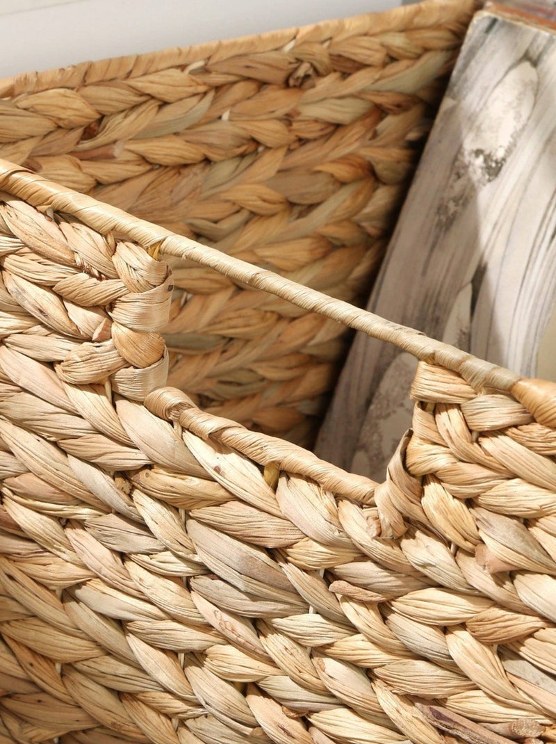 Coffre à jouet à roulettes en jacinthe d'eau - L50 cm Beige - Kiabi