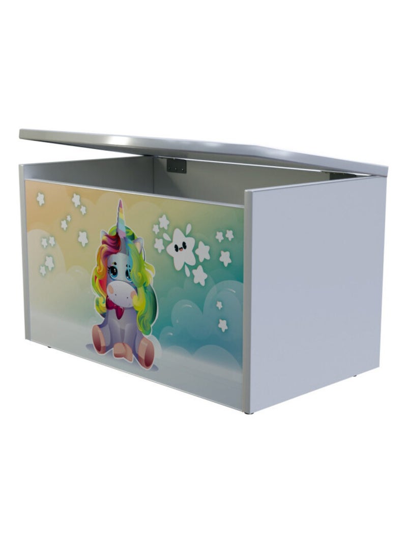 Coffre à jouets - Happy Kitty - Licorne Avec Des Cheveux Arc-En-Ciel Multicolore - Kiabi