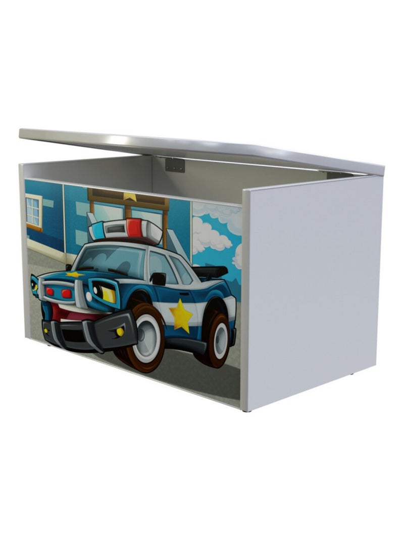 Coffre à jouets - Voiture De Police Multicolore - Kiabi
