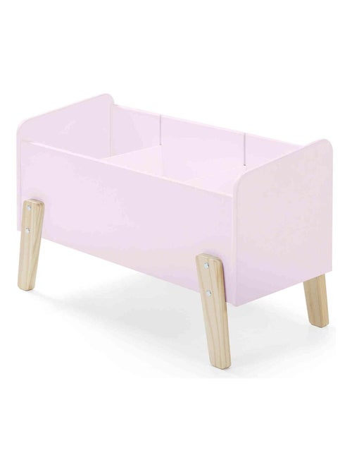 Coffre à jouets 80x39x48 rose en bois - Kiabi