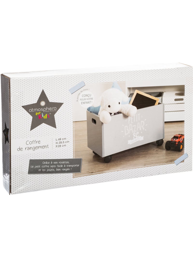 Coffre à jouets à roulettes RIAN Gris - Kiabi