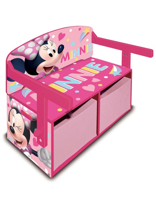 Coffre à Jouets, Banc et bureau 3 en 1 - Minnie - Kiabi