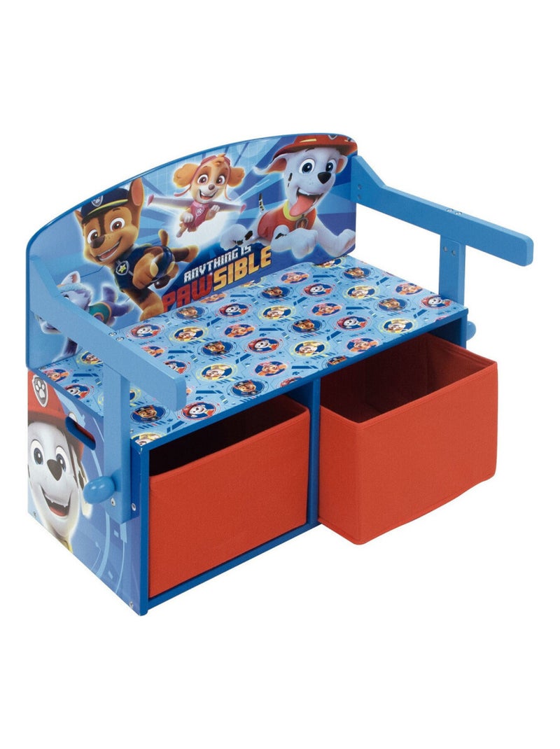 Coffre à Jouets, Banc et bureau 3 en 1 - Pat Patrouille Multicolore - Kiabi