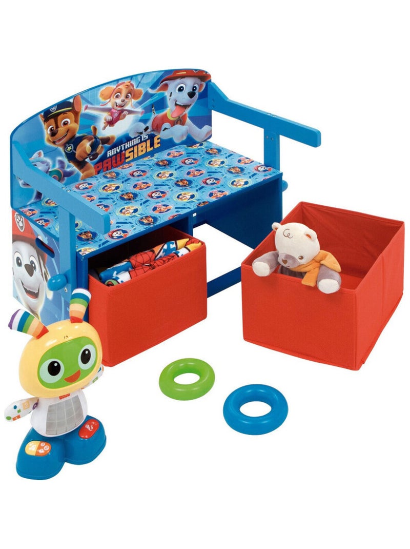 Coffre à Jouets, Banc et bureau 3 en 1 - Pat Patrouille Multicolore - Kiabi