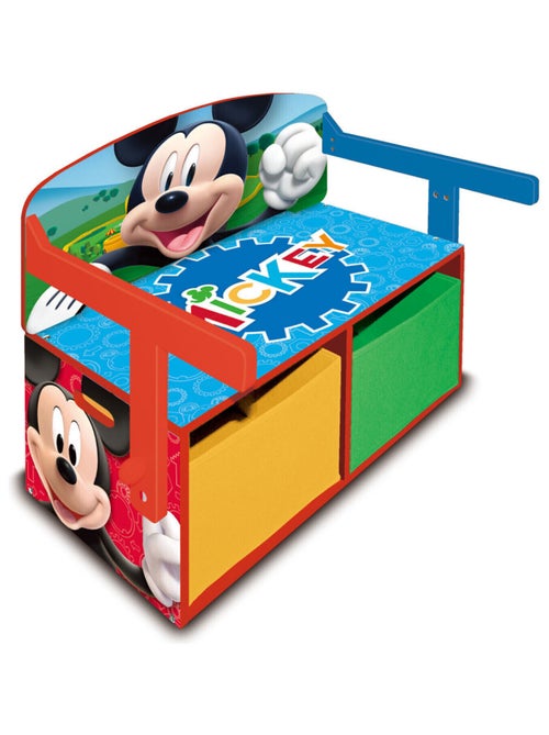 Coffre à Jouets, Banc et bureau pupitre 3 en 1 - Disney Mickey - Kiabi
