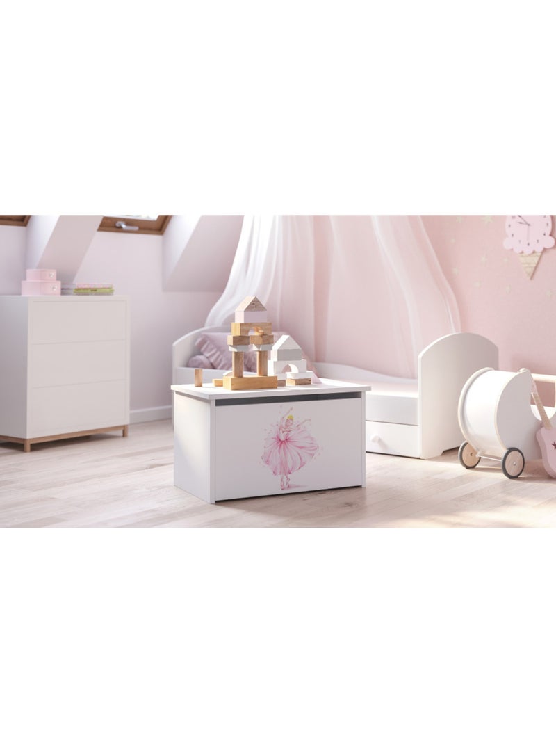 Coffre à jouets Daria - Princesse en couronne Beige - Kiabi