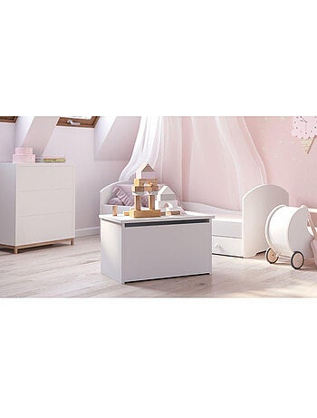 Coffre à jouets Daria blanc