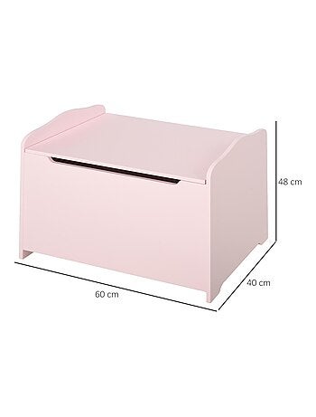 Coffre à jouets dim. 60L x 40l x 48H cm vérin pneumatique
