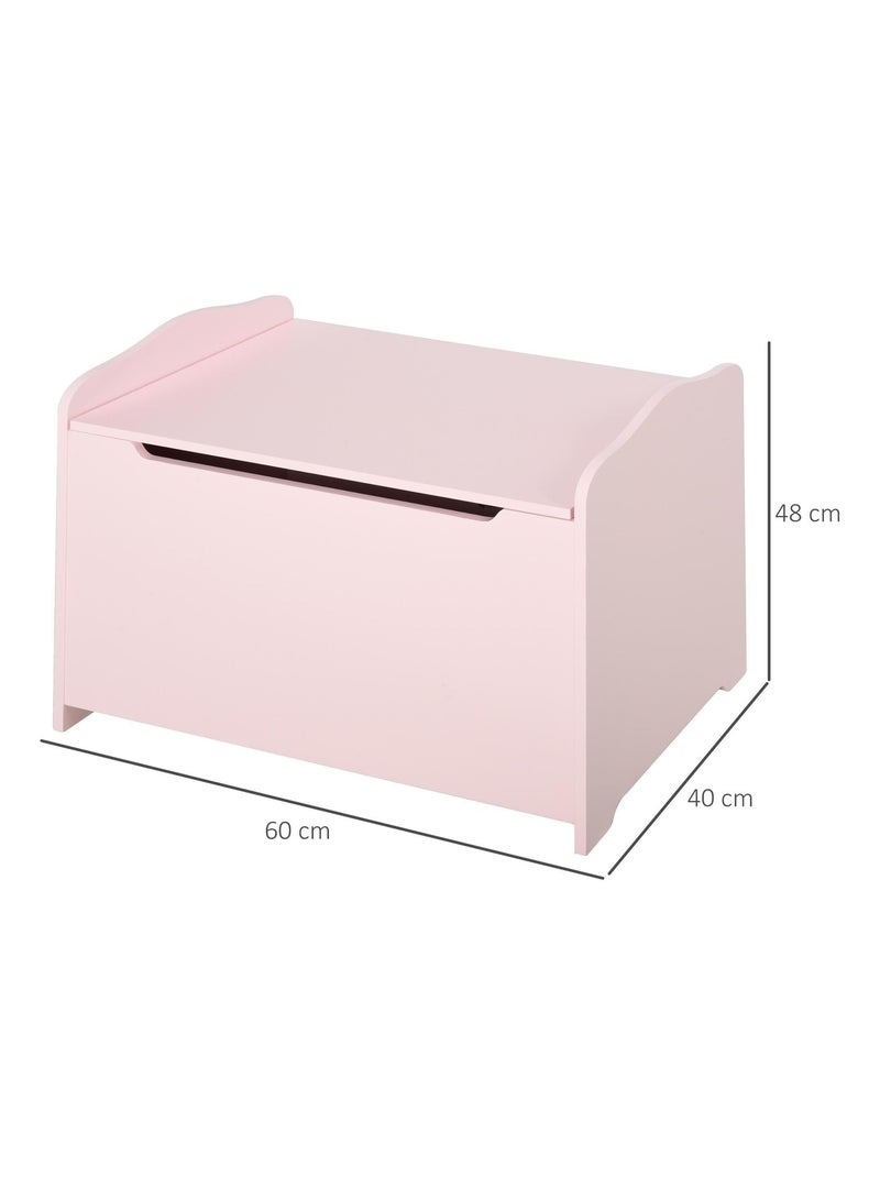 Coffre à jouets dim. 60L x 40l x 48H cm vérin pneumatique Rose - Kiabi