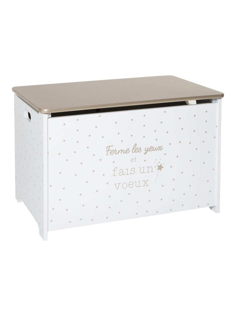 Coffre à jouets doré en bois Multicolore - Kiabi