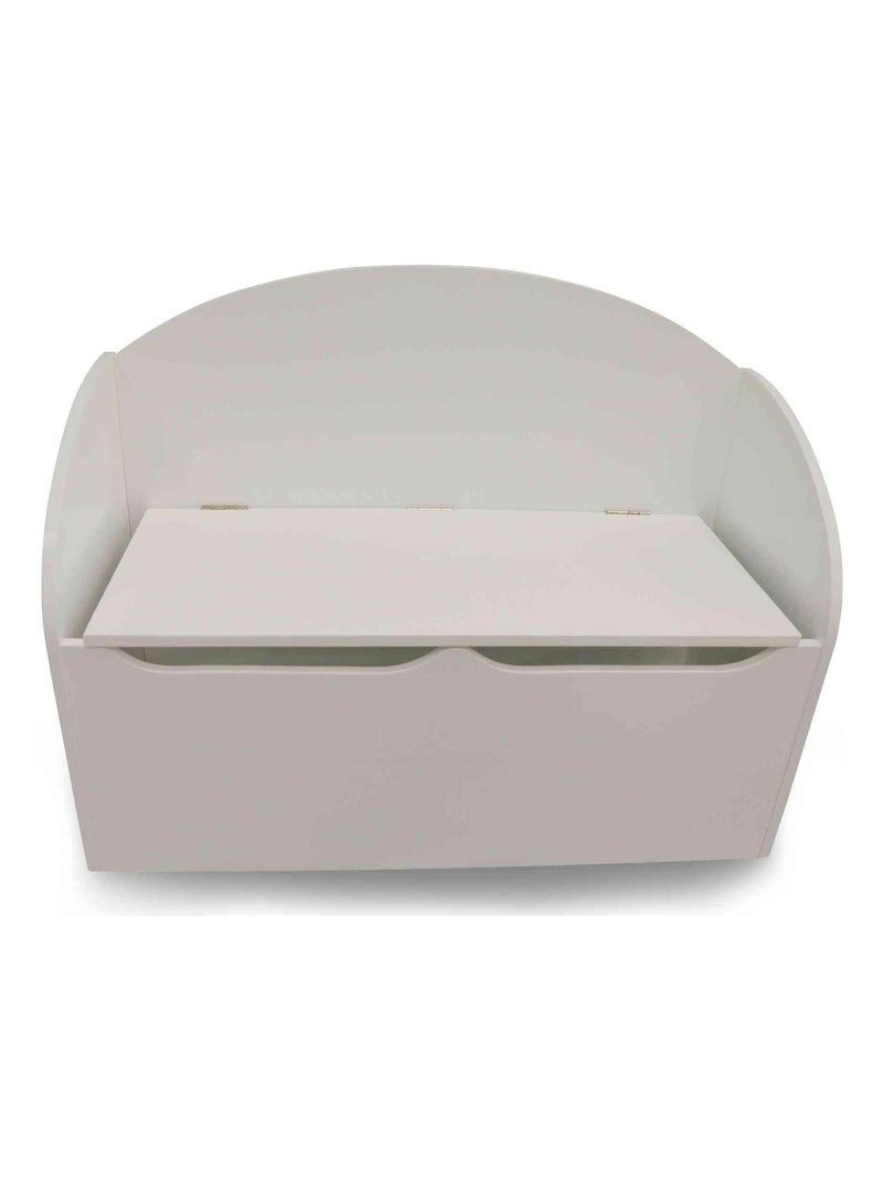 Coffre à jouets effet bois blanc 69x29x55 Blanc - Kiabi