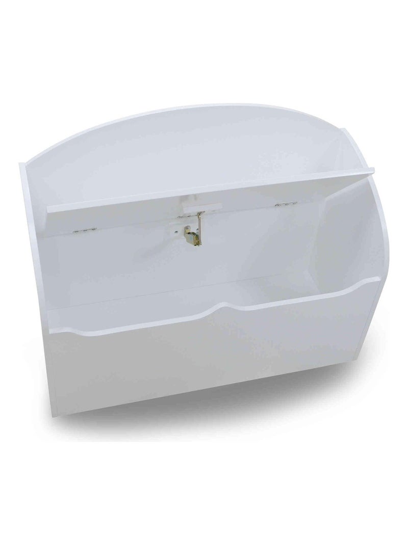 Coffre à jouets effet bois blanc 69x29x55 Blanc - Kiabi
