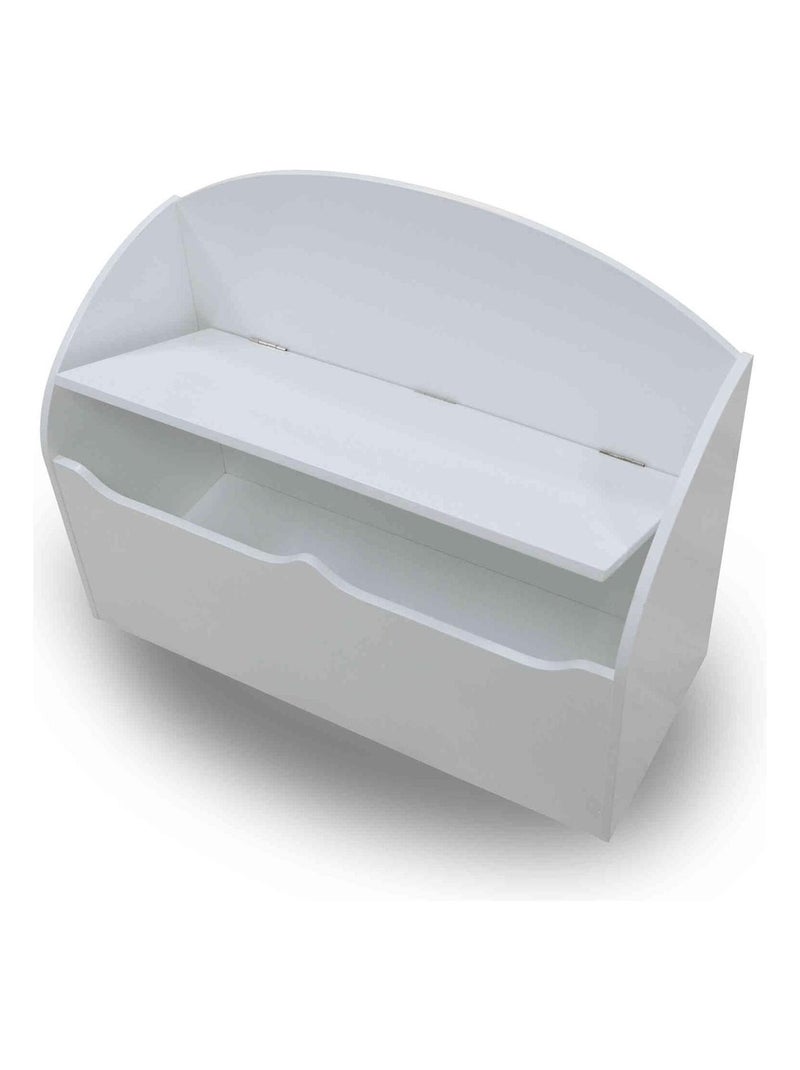 Coffre à jouets effet bois blanc 69x29x55 Blanc - Kiabi