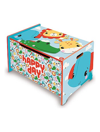 Coffre à Jouets en Bois Animaux - Happy Day