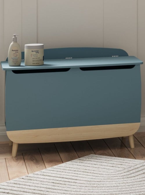 Coffre à jouets en bois bicolore bleu - Kiabi Coffre à jouets en bois bicolore bleu - Kiabi