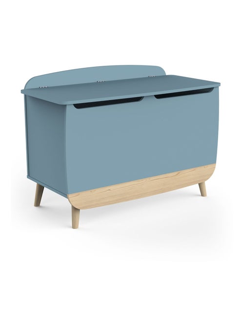Coffre à jouets en bois bicolore bleu - Kiabi Coffre à jouets en bois bicolore bleu - Kiabi