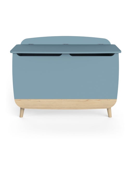 Coffre à jouets en bois bicolore bleu - Kiabi Coffre à jouets en bois bicolore bleu - Kiabi