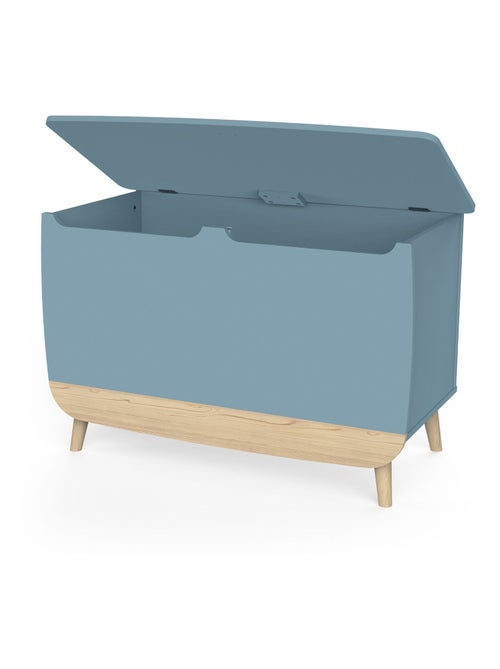 Coffre à jouets en bois bicolore bleu - Kiabi Coffre à jouets en bois bicolore bleu - Kiabi