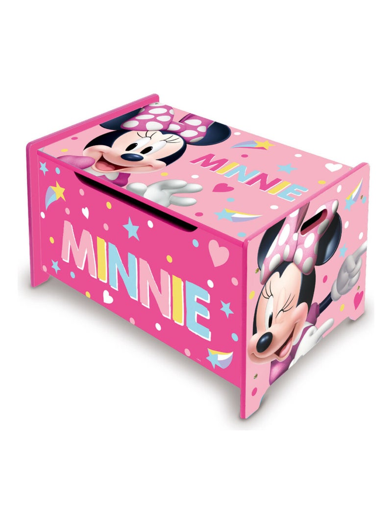 Coffre à Jouets en Bois Disney Minnie Rose - Kiabi