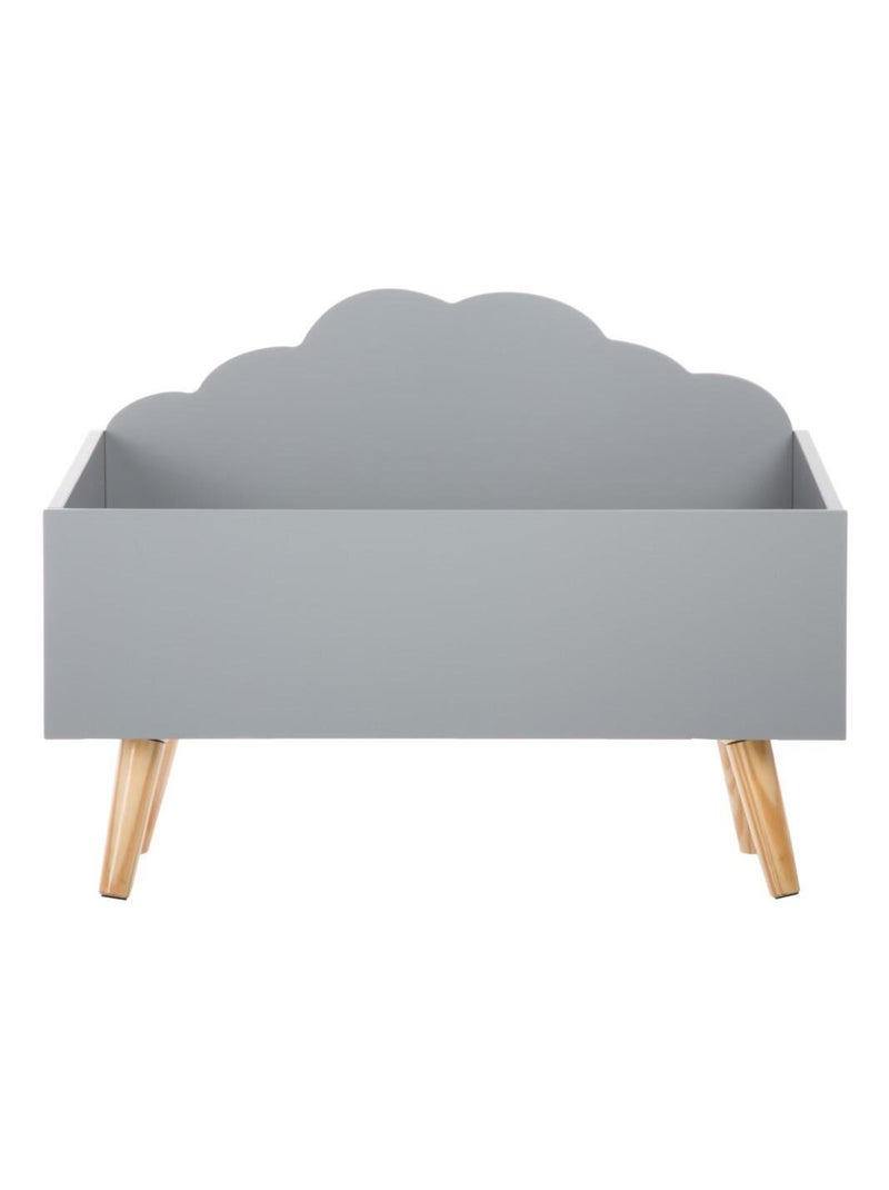 Coffre à jouets en bois "Nuage" Atmosphera Gris - Kiabi