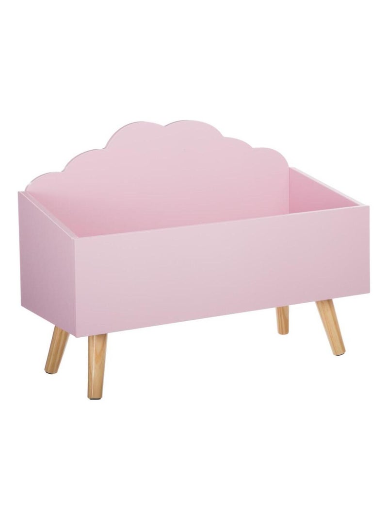 Coffre à jouets en bois "Nuage" Atmosphera Rose - Kiabi