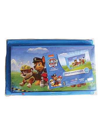 Coffre à jouets en tissu Pliable Pat'Patrouille bleu