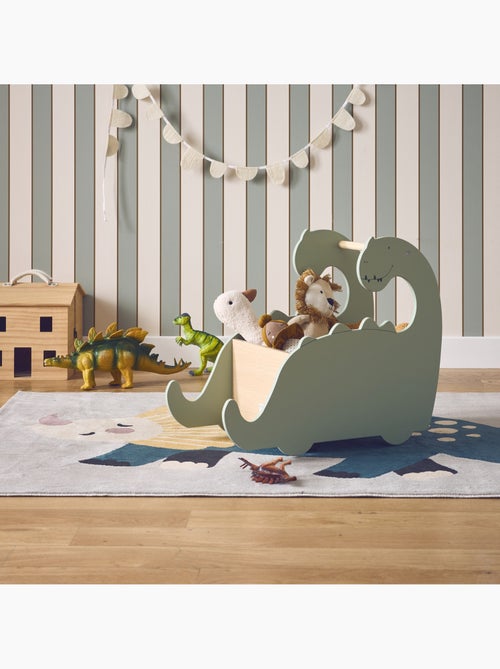 Coffre à jouets enfant avec roulettes forme dinosaure Brachi - Kiabi