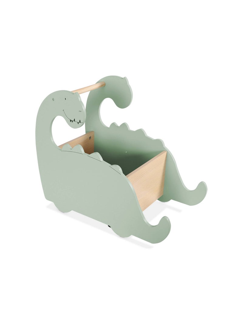 Coffre à jouets enfant avec roulettes forme dinosaure Brachi Vert - Kiabi