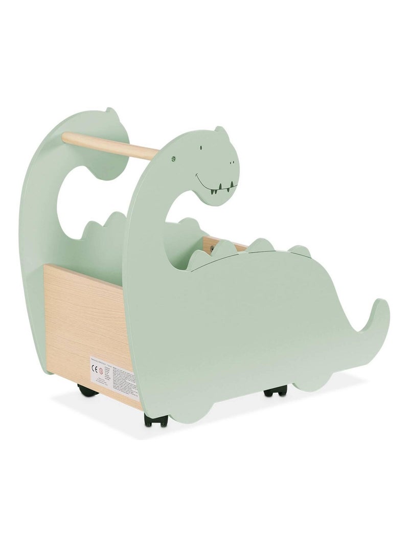 Coffre à jouets enfant avec roulettes forme dinosaure Brachi Vert - Kiabi
