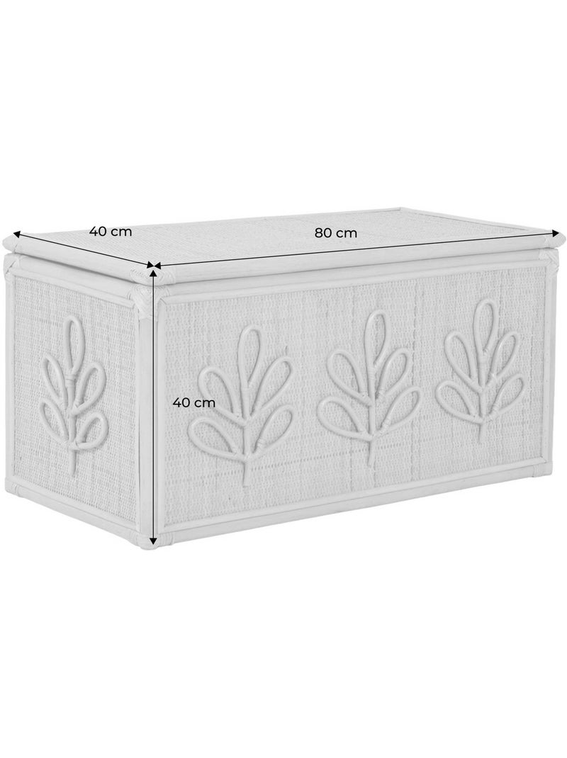 Coffre à jouets enfant bohème en rotin arlo Beige naturel - Kiabi