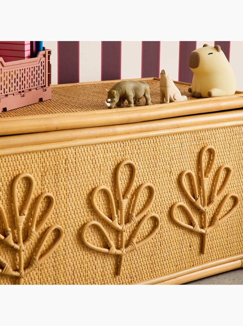 Coffre à jouets enfant bohème en rotin arlo Beige naturel - Kiabi