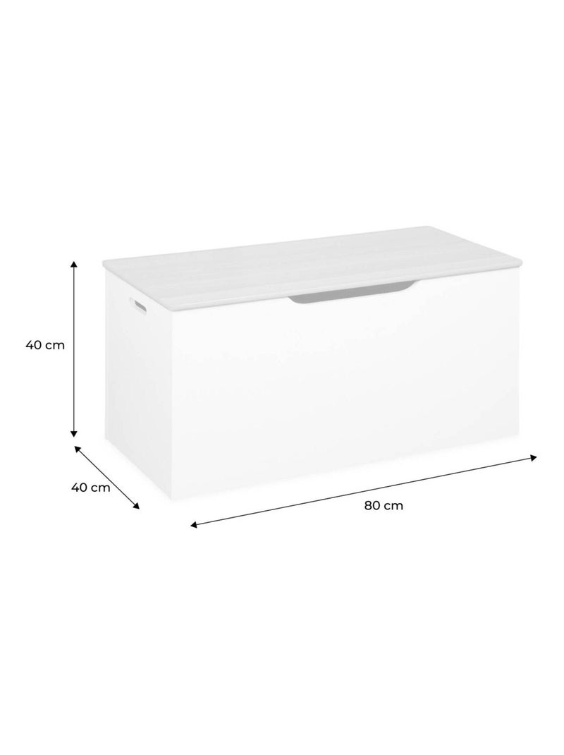 Coffre à jouets enfant couvercle rabattable poignées latérales Tobias Vert clair - Kiabi