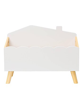 Coffre à jouets enfant décor bois Azur