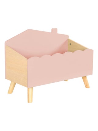 Coffre à jouets enfant effet bois Azur