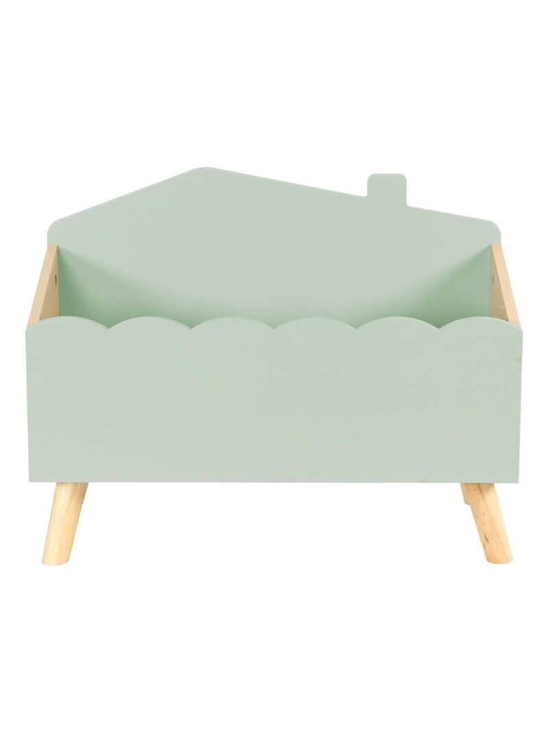 Coffre à jouets enfant effet bois Azur Vert - Kiabi