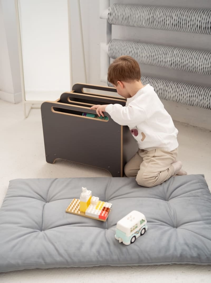 Coffre à Jouets et Livres sur Roulettes BIG-BOX Gris foncé - Kiabi