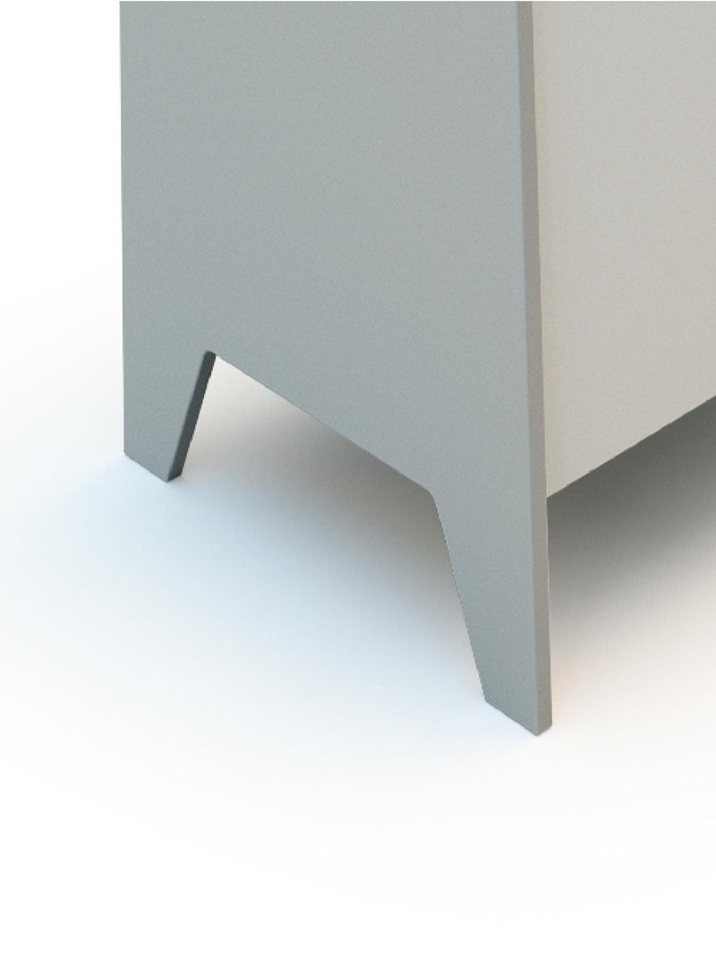 Coffre à jouets et rangment en bois Blanc Gris clair - Kiabi