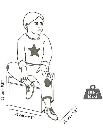 Coffre à jouets siège Étoiles