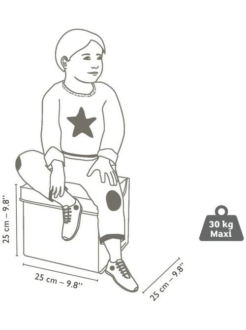 Coffre à jouets siège Étoiles - Kiabi