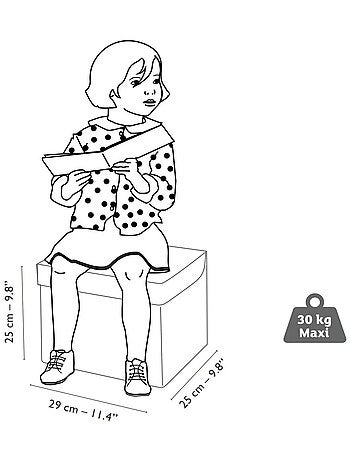 Coffre à jouets siège Roulotte