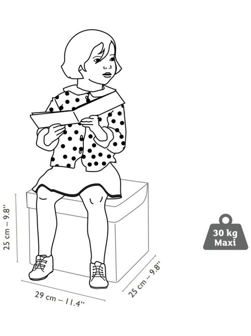 Coffre à jouets siège Roulotte - Kiabi