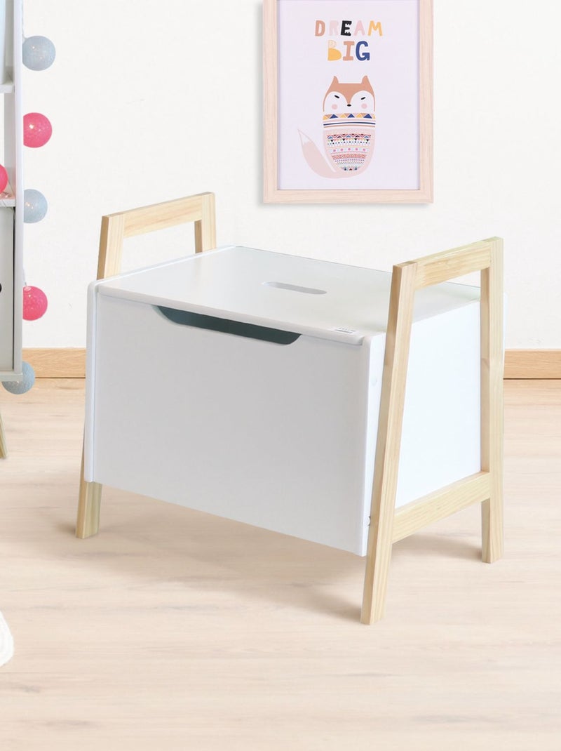 Coffre à jouets Sweet - L. 49 x H. 48 cm Blanc - Kiabi