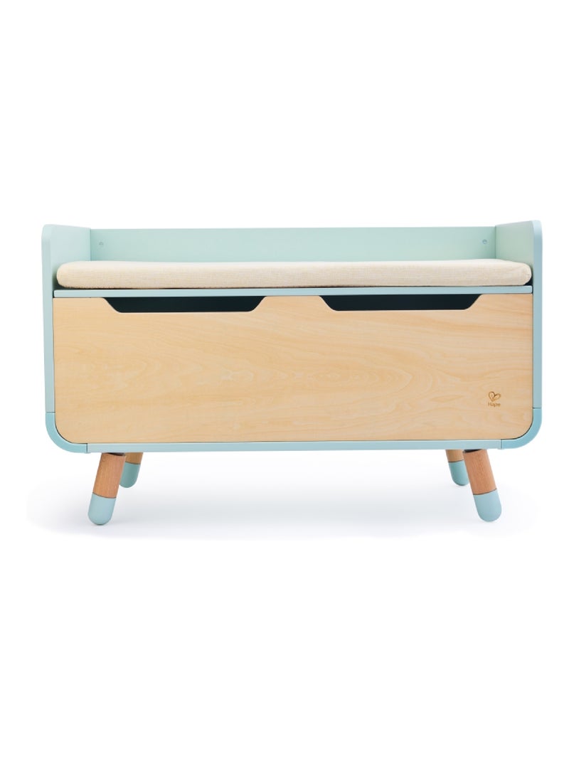 Coffre à jouets/Banc 2 en 1 en bois PLAY FURNITURE Bleu Beige - Kiabi