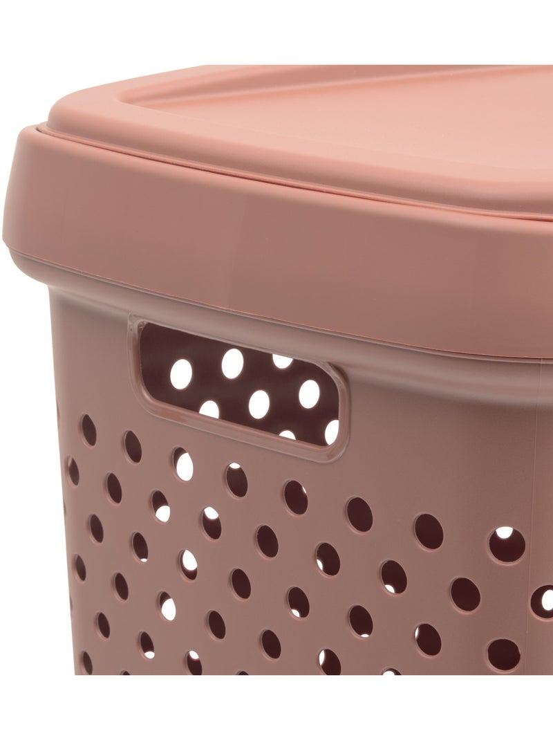 Coffre à linge rectangulaire Terracotta - Kiabi