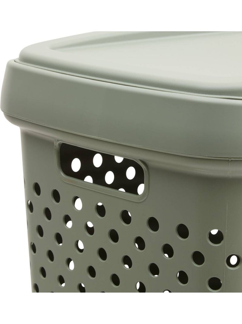 Coffre à linge rectangulaire Vert clair - Kiabi