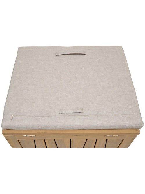 Coffre de rangement 100L avec assise en acacia LODGIA - Kiabi